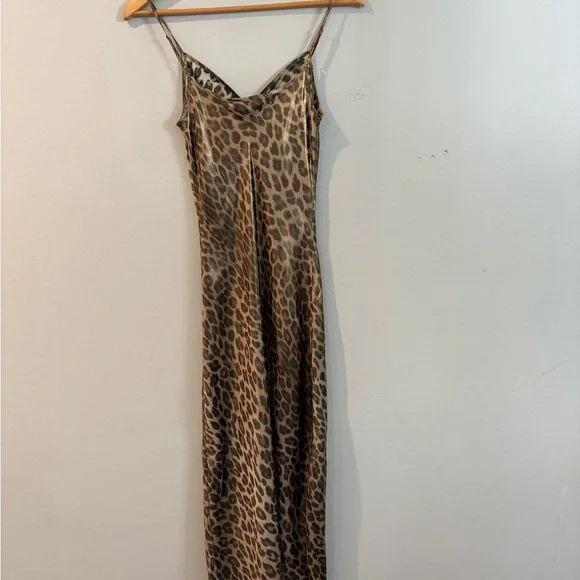 All Saints Karla Leo Leopard Print Slip dress Size XS - Picture 5 of 6